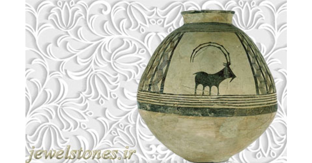 کوزه با نقش بز کوهی